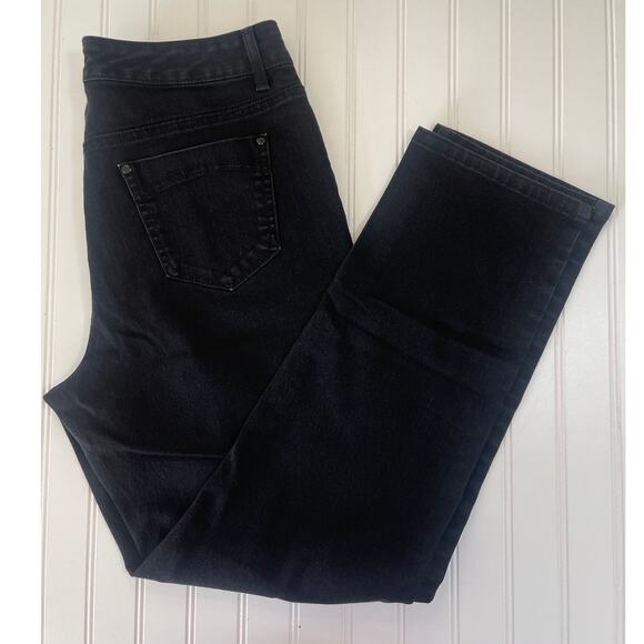 Bandolini Amy Black Straight Leg Jeans Denim Size Womens 14 - Picture 1 of 8